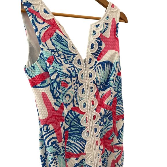 RARE Lilly Pulitzer Janice Shift Resort White She She Shells Dress Size‎ 4 - Picture 9 of 12
